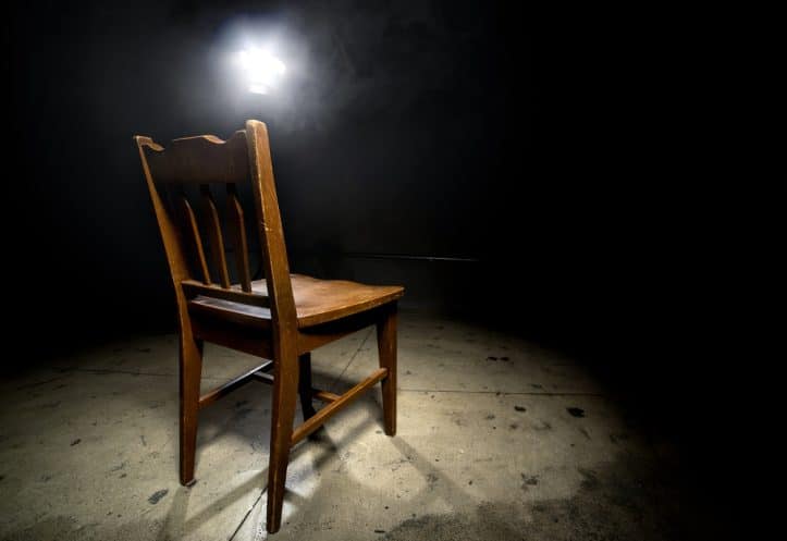 Cross examining cops in Virginia DUI prosecutions- Photo of interrogation chair