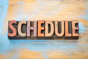 Drug scheduling & Virginia controlled substance defense- Image of word schedule