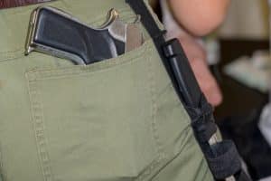 Turnaround is a police seizure order- Fairfax criminal lawyer weighs in- Photo of handgun in pocket