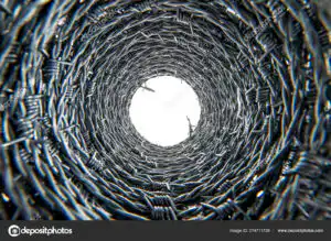 Stay home order in Virginia allows exceptions says Fairfax criminal lawyer- Barbed wire tunnel photo