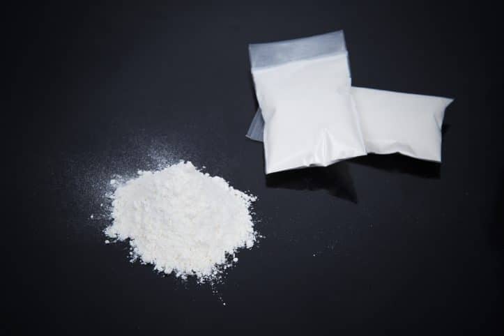 Car contraband- Photo of powder cocaine