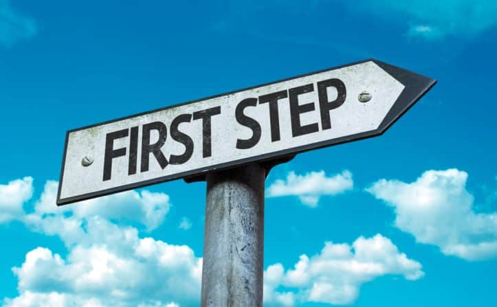 Fairfax Options- First Step sign
