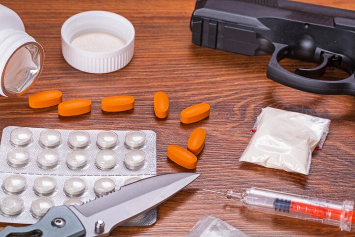 Fairfax gun defense- SCOTUS response- Image of gun and drugs