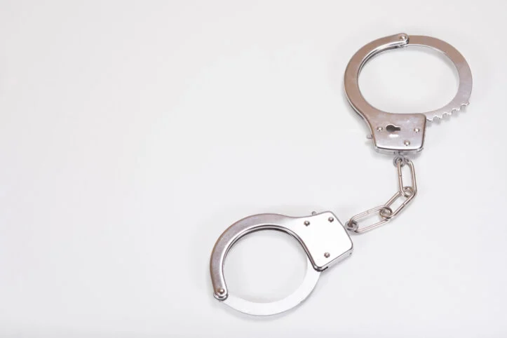 Lascivious intent with minors' breasts can be a Virginia crime- Image of cuffs