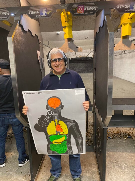 Nonviolent felons' firearm rights- Fairfax criminal lawyer weighs in- Photo of Fairfax criminal lawyer Jon Katz at the gun range