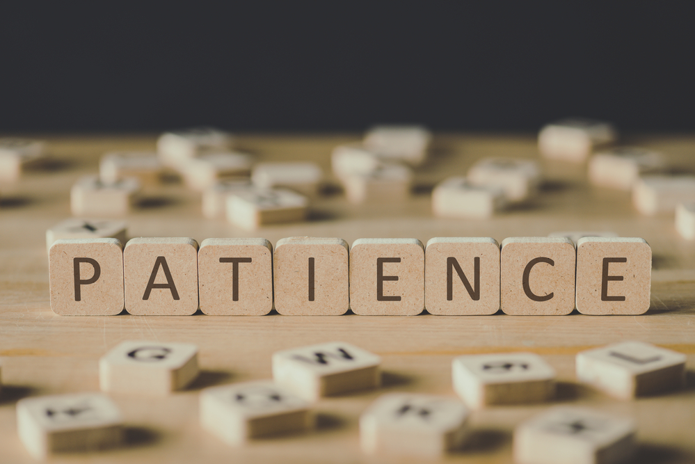Patience as a negotiating weapon- Fairfax DUI lawyer comments- Image of word patience
