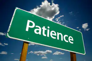 Patience power for winning Virginia criminal defense- Image of Patience sign