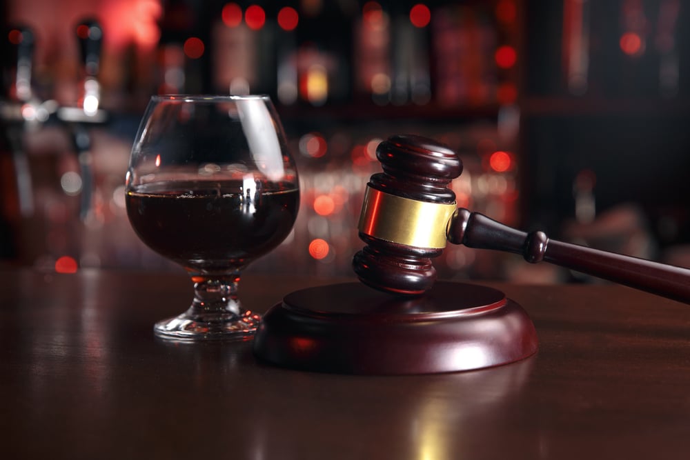 Reversing Virginia DWI prosecutions- Fairfax DUI lawyer's tips- Image of gavel and alcohol