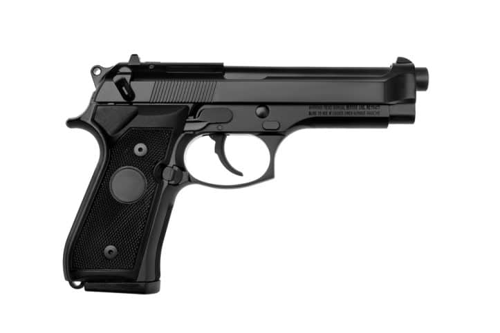 School shooting defense in Virginia- Photo of pistol