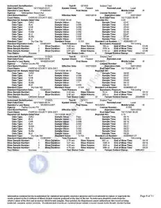 Virginia DFS breath test data sheet