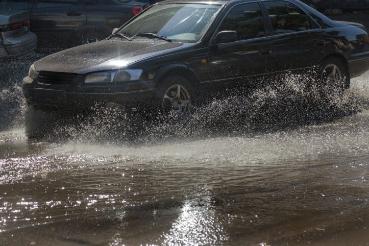 Virginia involuntary manslaughter defense- Photo of car in a flood