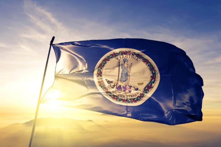 Virginia police officers- Image of Virginia state flag